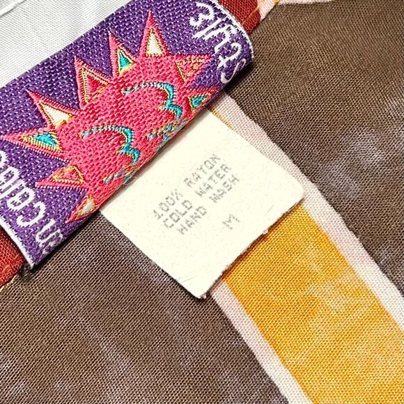 Early 90s VTG "Paw Paw" Abstract Short-Sleeved Button-Up Shirt - Picture 4 of 4